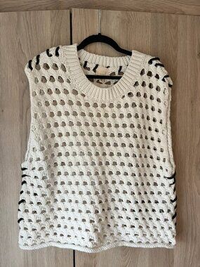 H&M Premium Crochet Knit Vest size Medium